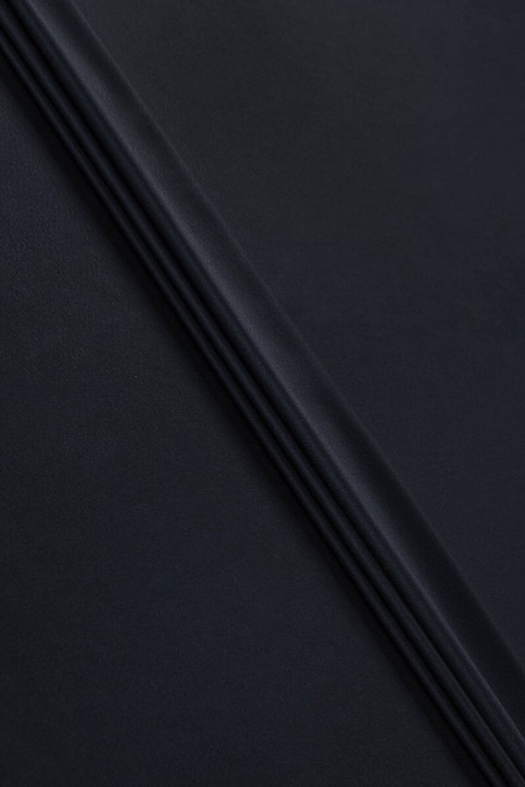 Jacquard weave wool - navy blue