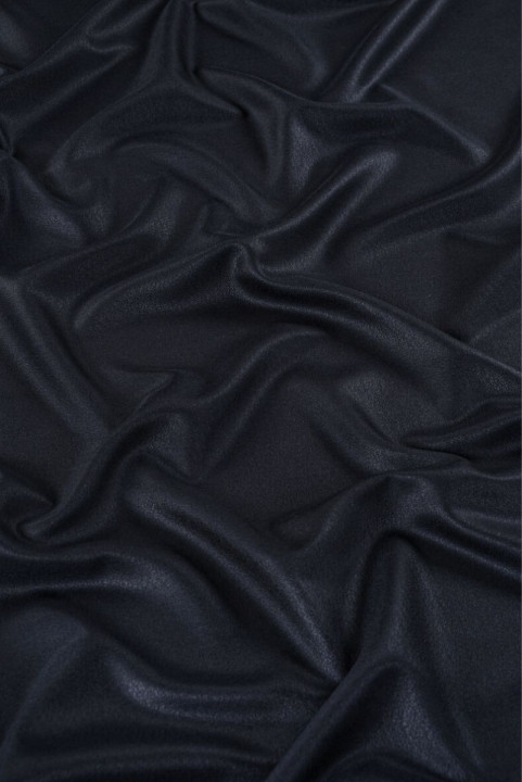 Jacquard weave wool - navy blue
