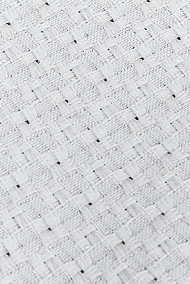 Krémes jacquard ezüst szálas