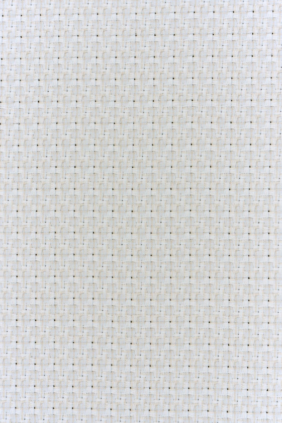 Krämfärgad jacquard med silvertråd