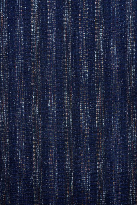 Tela azul marino de Chanel con lentejuelas
