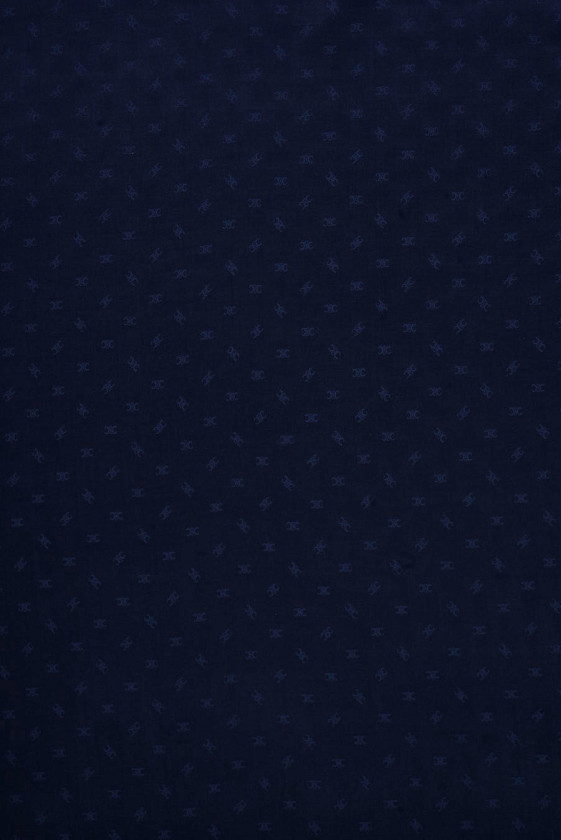 Petits motifs viscoseux bleu marine