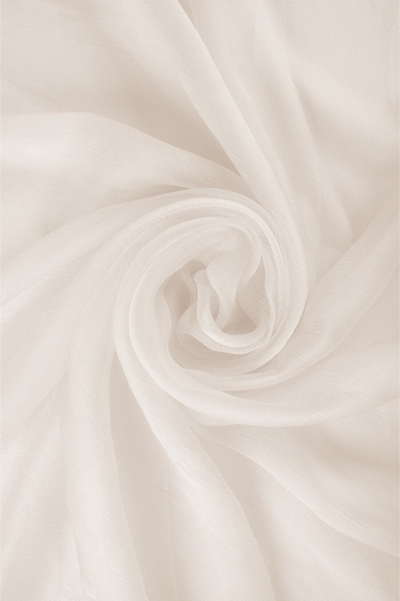 Silk Cream Cross Chiffon KUPON 110cm