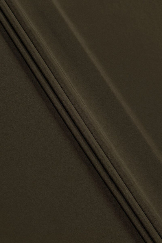 Costume wool with viscose brown-green