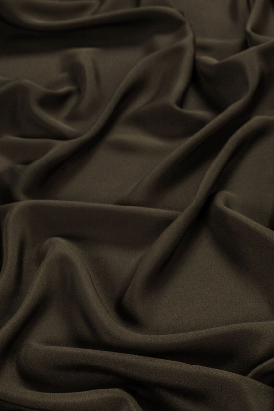 Kostuumwol met viscose bruin-groen