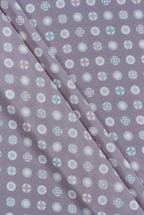 Acetate fabric with stamp motif