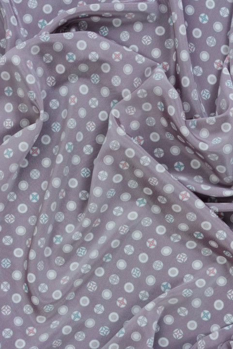 Acetate fabric with stamp motif