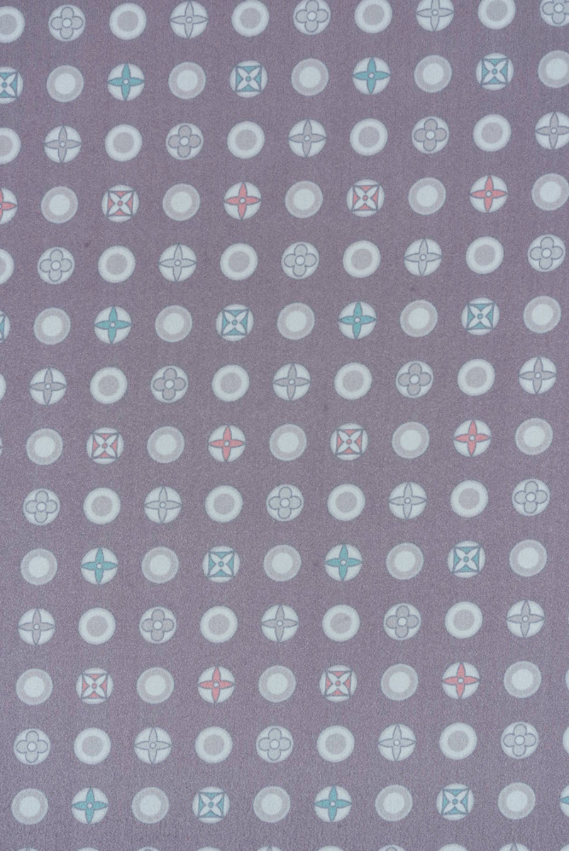 Acetate fabric with stamp motif