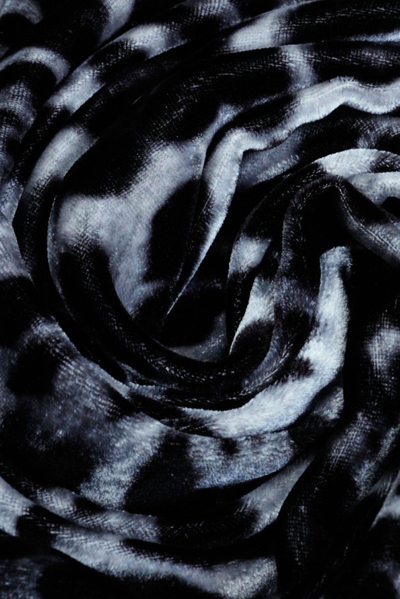 Velours gris léopard