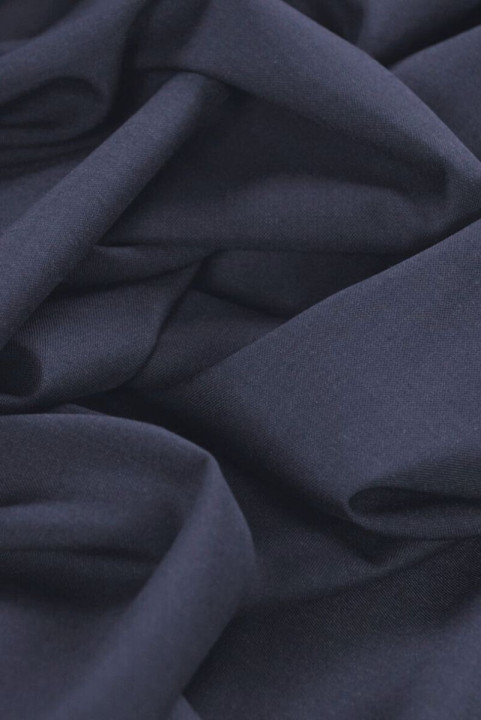 Navy blue elastic costume wool