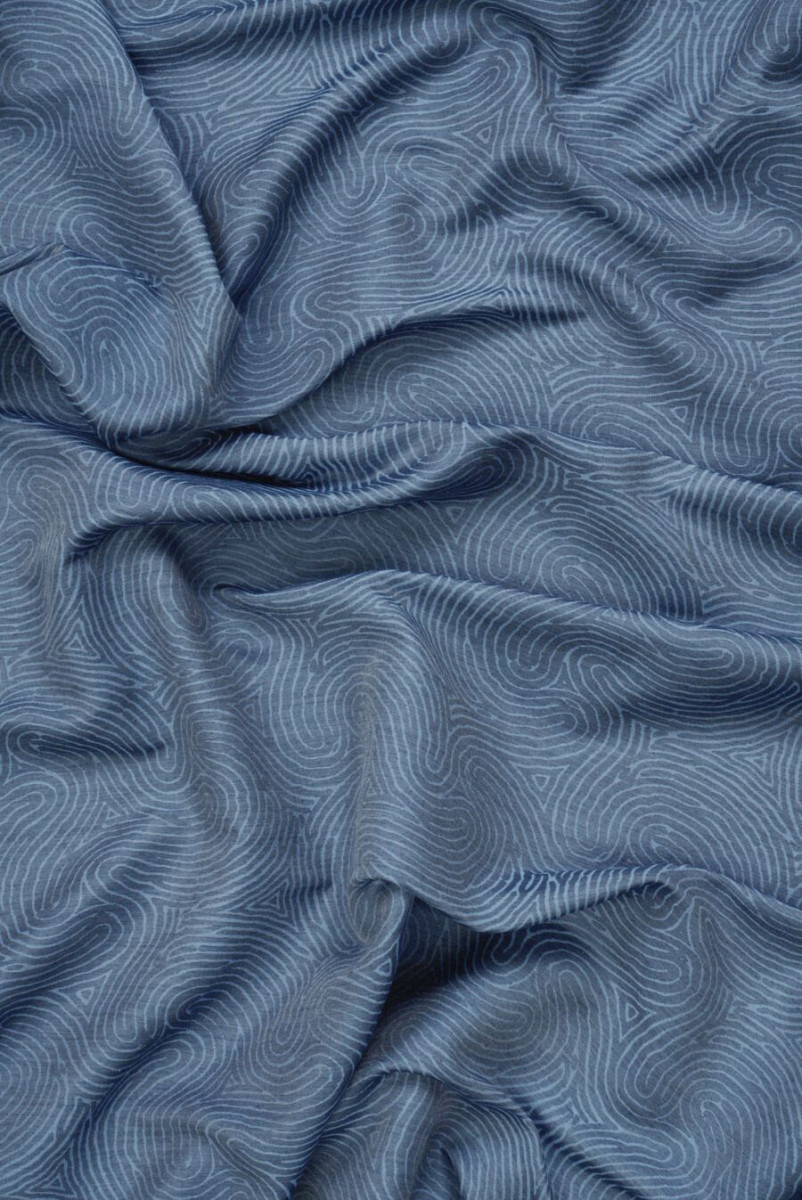 Ondulations en denim en coton