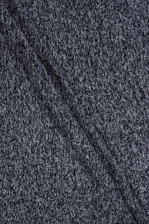 Glossy black knitted fabric