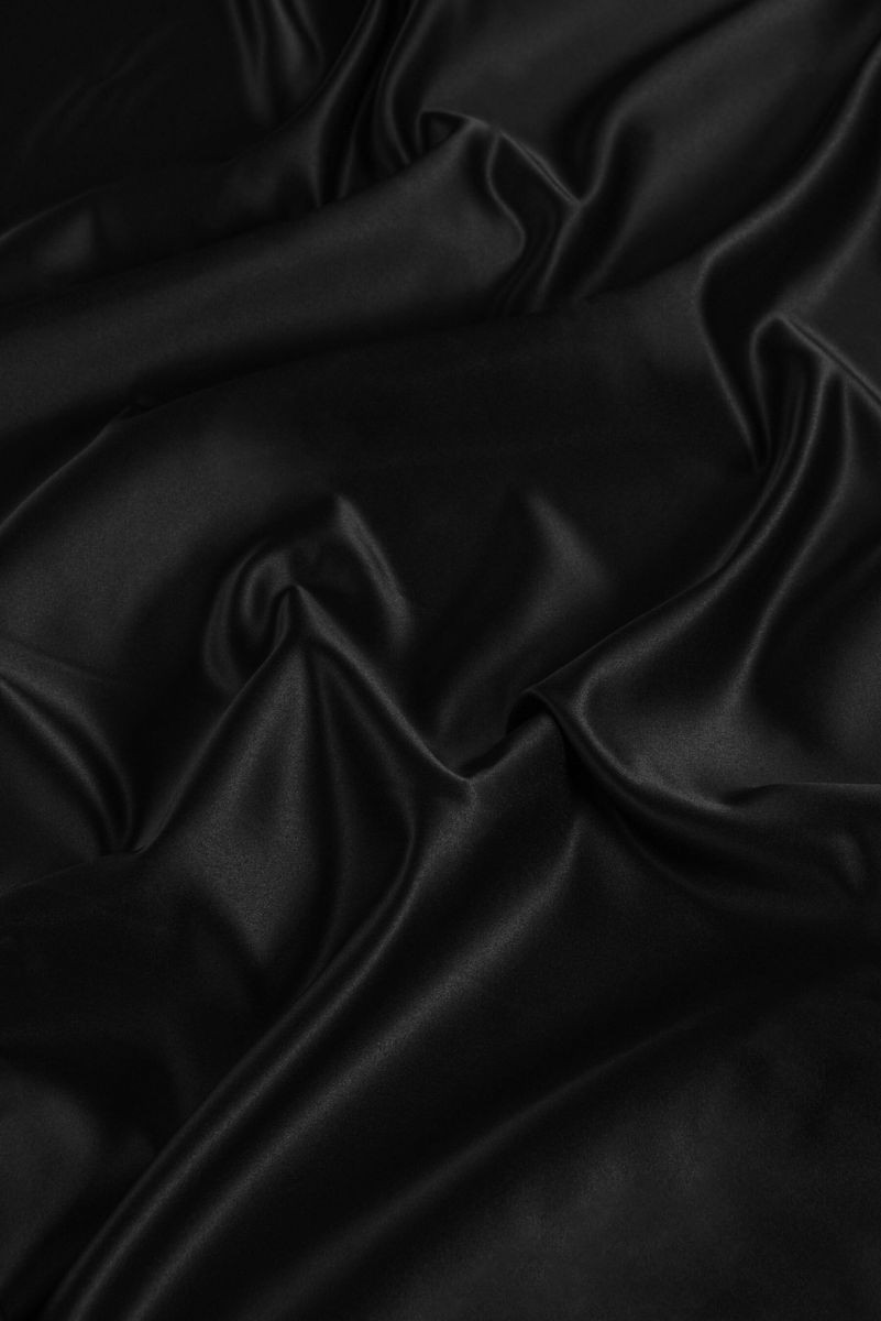 Satin duchesse with silk black