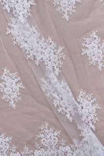 Cream beaded lace