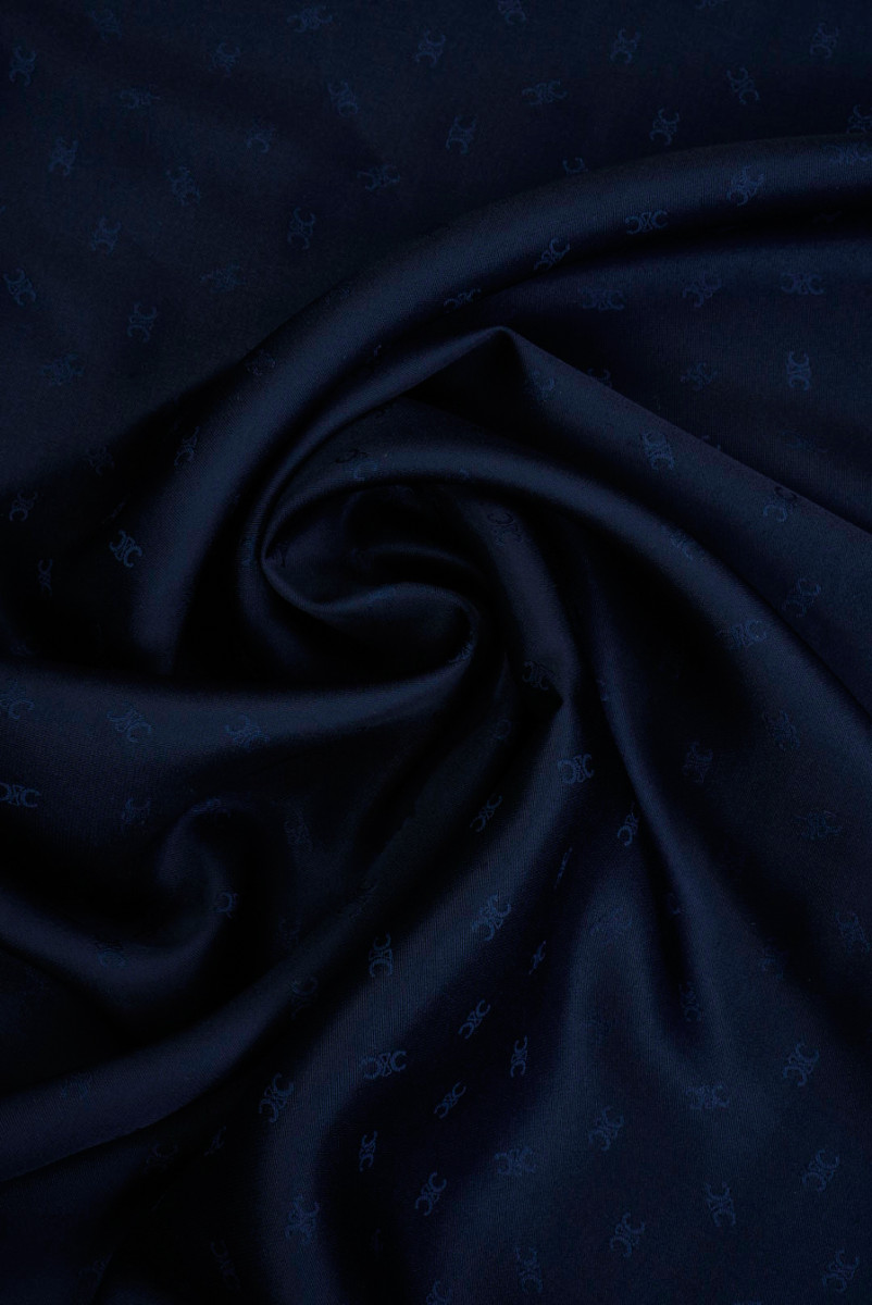 Piccoli motivi viscosos blu navy