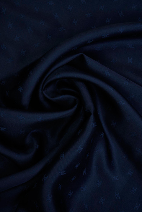 Navy blue viscose small patterns