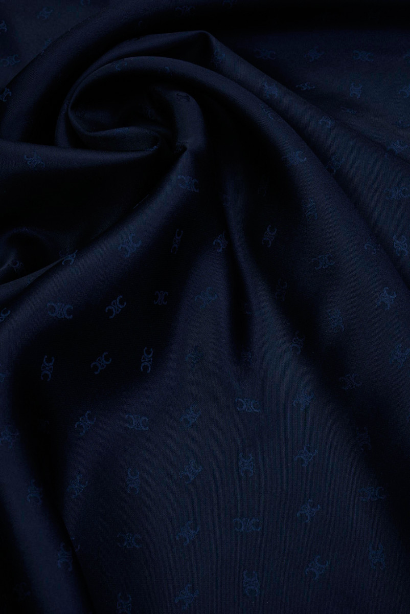 Navy blue viscose small patterns