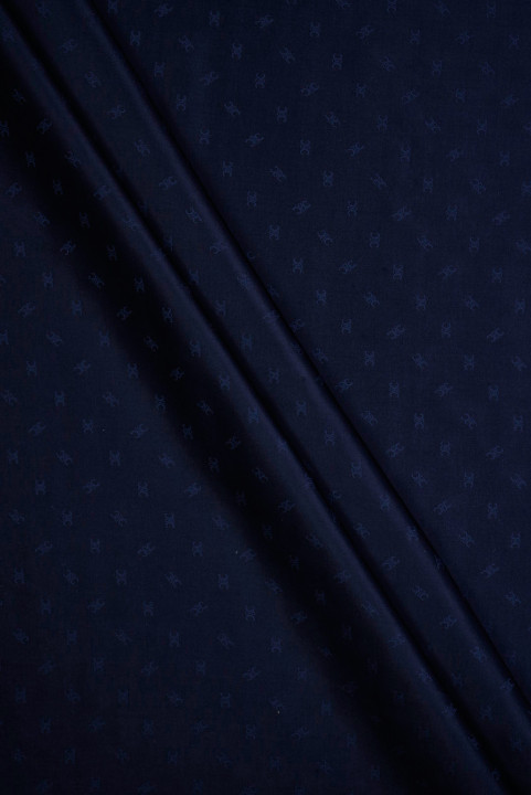 Navy blue viscose small patterns