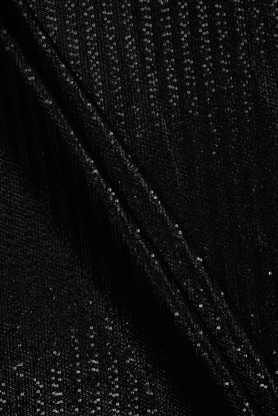 Black cotton with sequins
