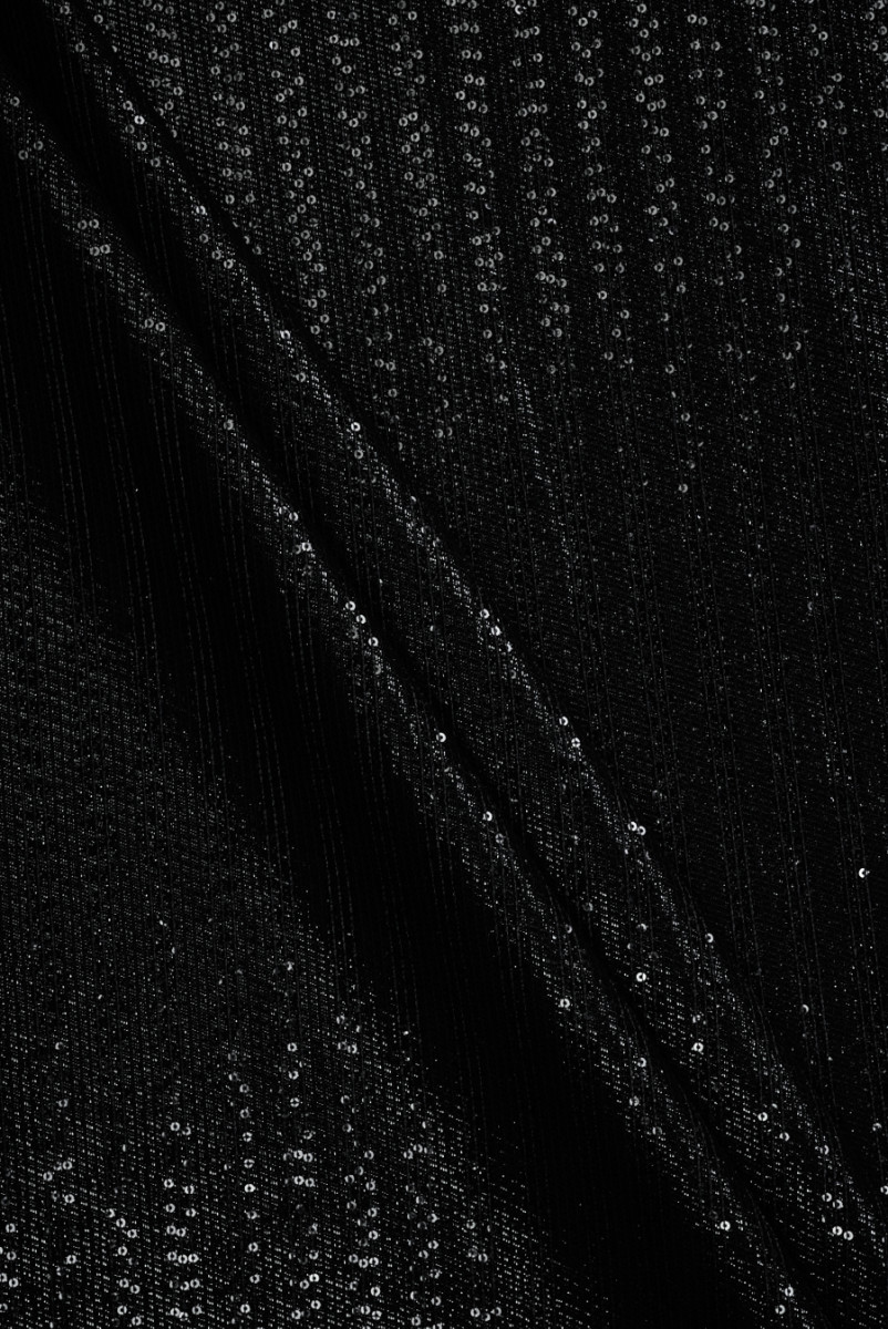 Black cotton with sequins