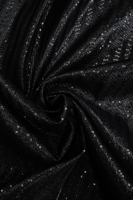 Coton noir avec sequins