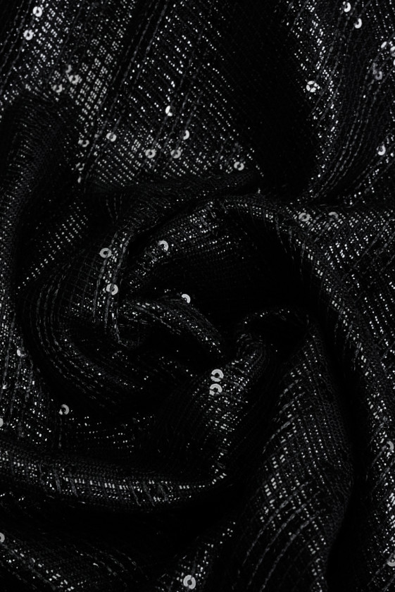 Black cotton with sequins