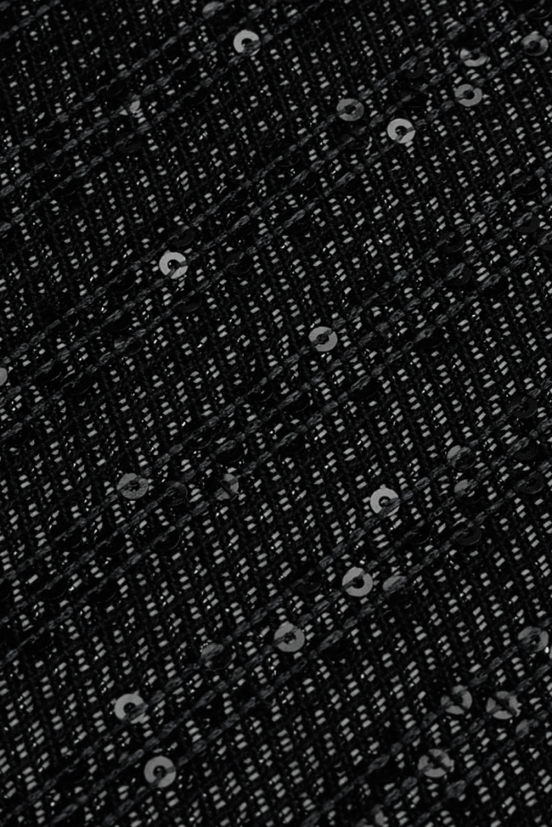 Cotone nero con paillettes