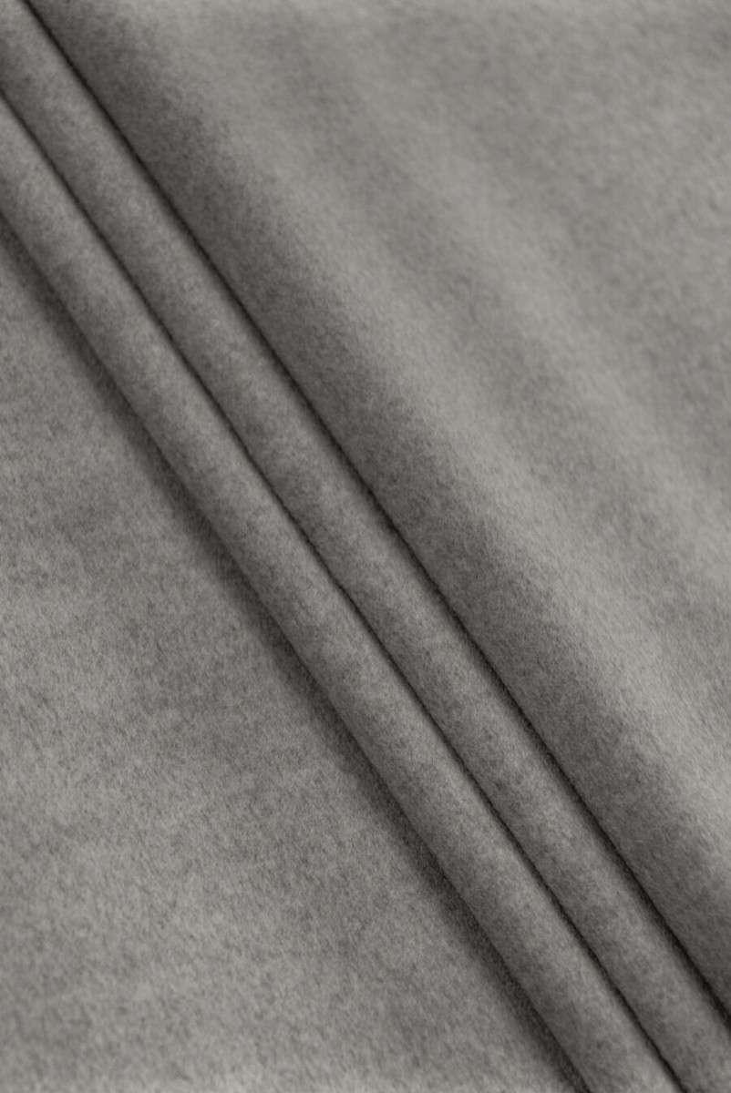 Soie avec mélange double face gris coton