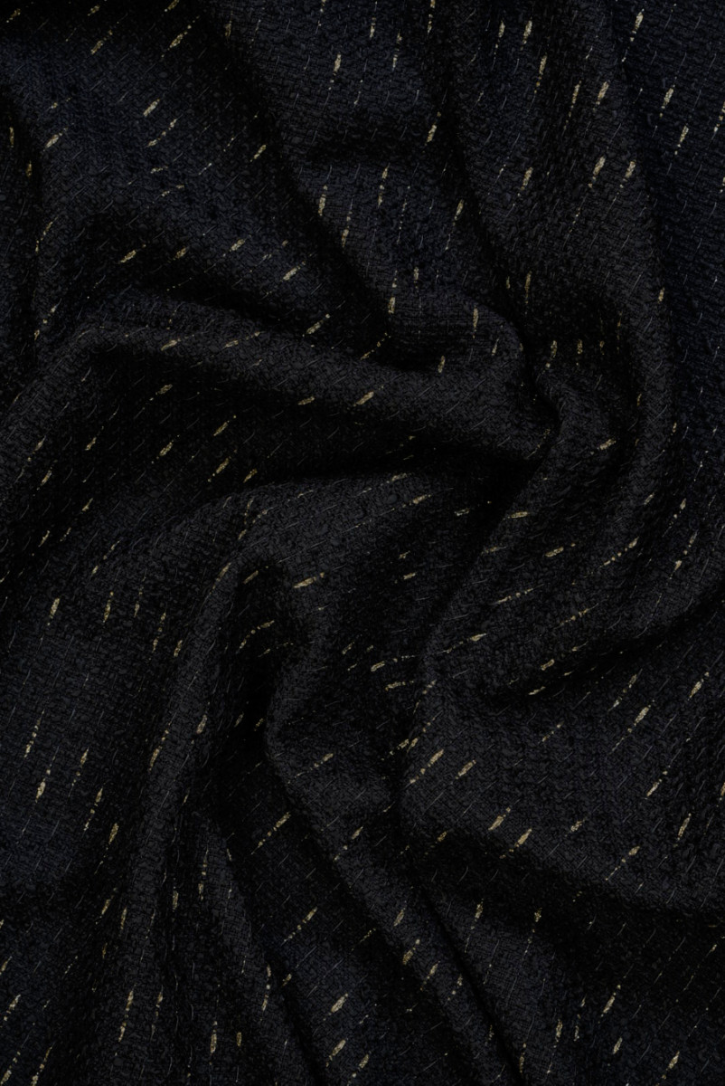 Chanel fabric black with gold
