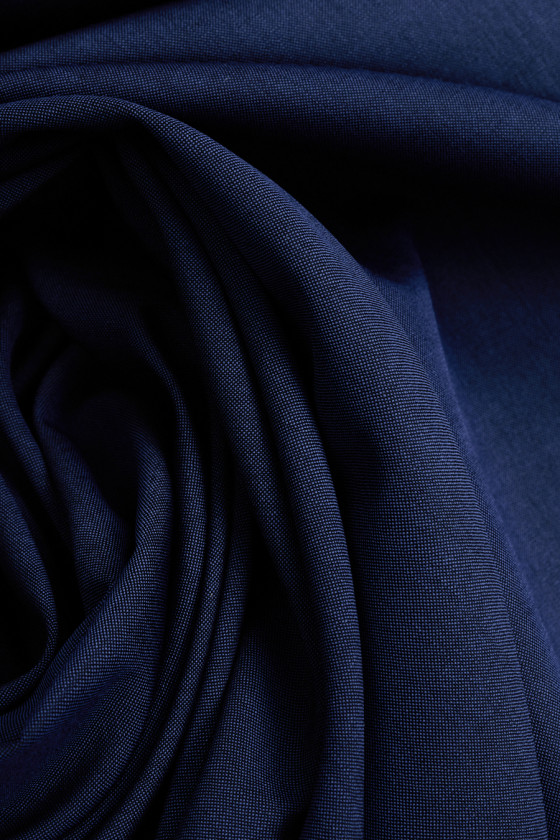 Tweekleurige marineblauwe kostuumwol