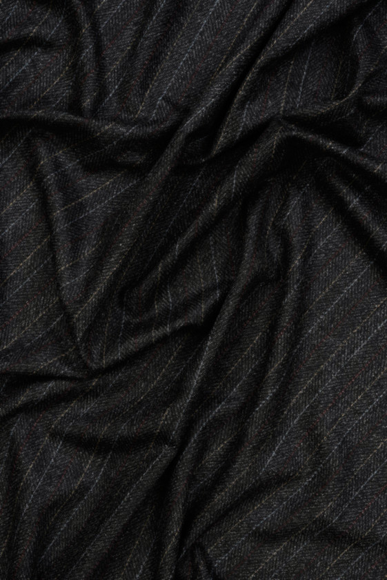 Striped melange wool