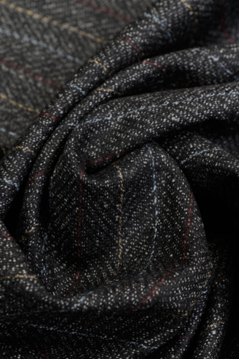 Striped melange wool