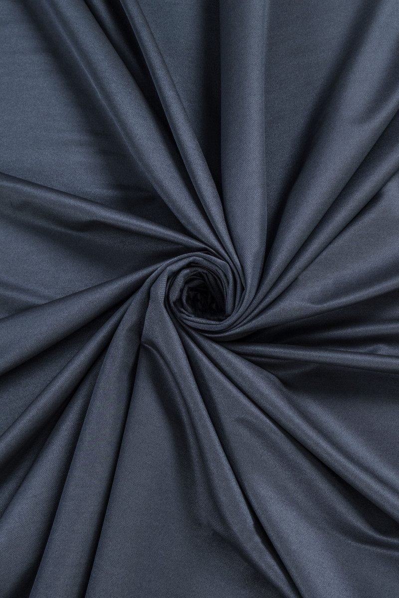 Laine de costume en soie perlée bleu marine