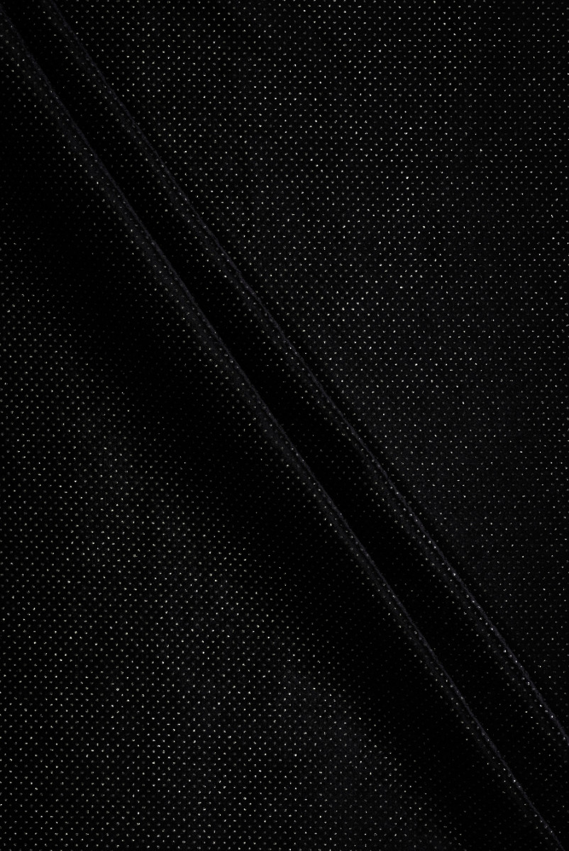 Velluto nero lucide a puntini