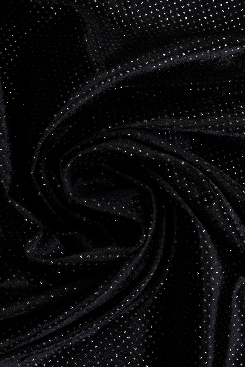 Velvet Black Shiny Dots