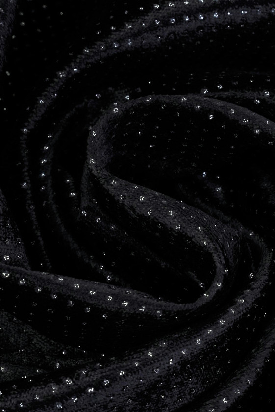 Velvet Black Bright Dots