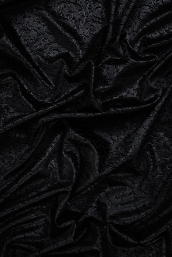 Terciopelo negro en relieve