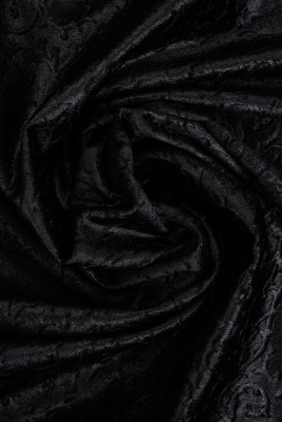 Terciopelo negro en relieve