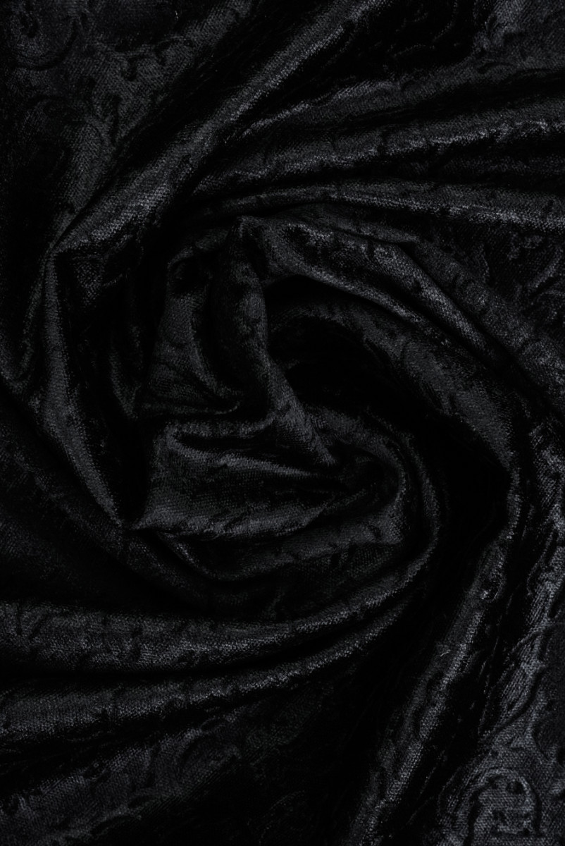 Terciopelo negro en relieve