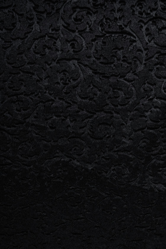 Embossed black velvet