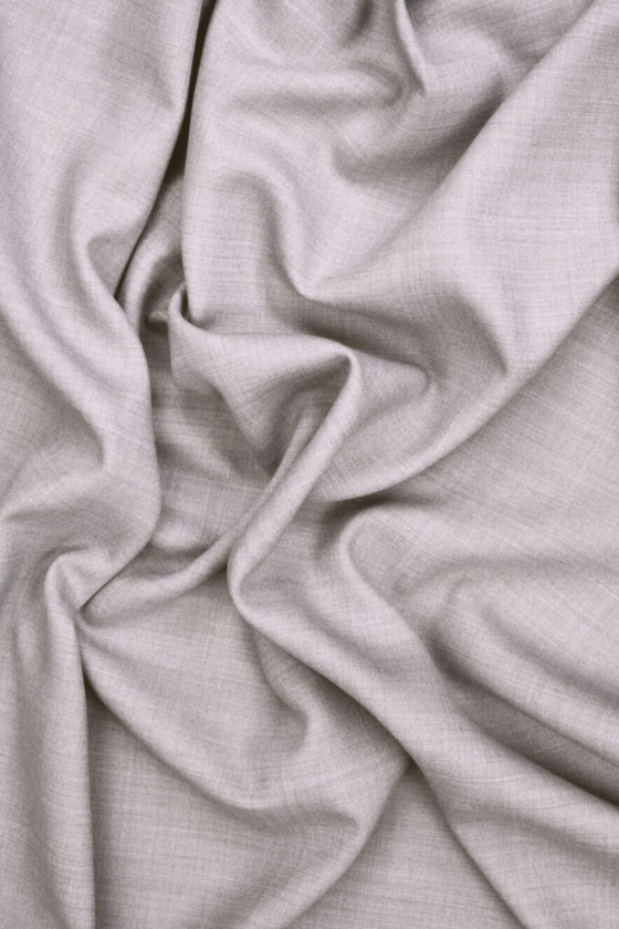 Laine de costume avec mélange de coton gris clair