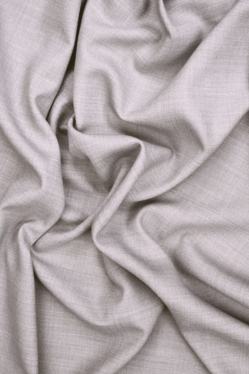 Laine de costume avec mélange de coton gris clair