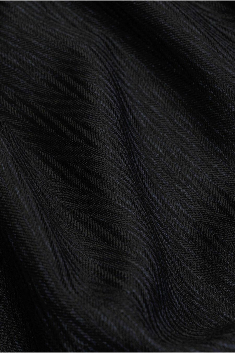 Navy wool with zigzags