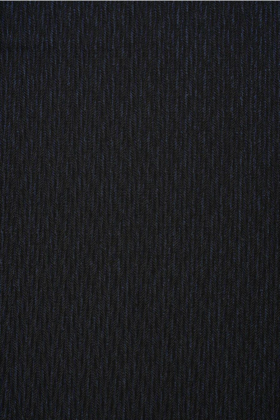 Navy wool with zigzags