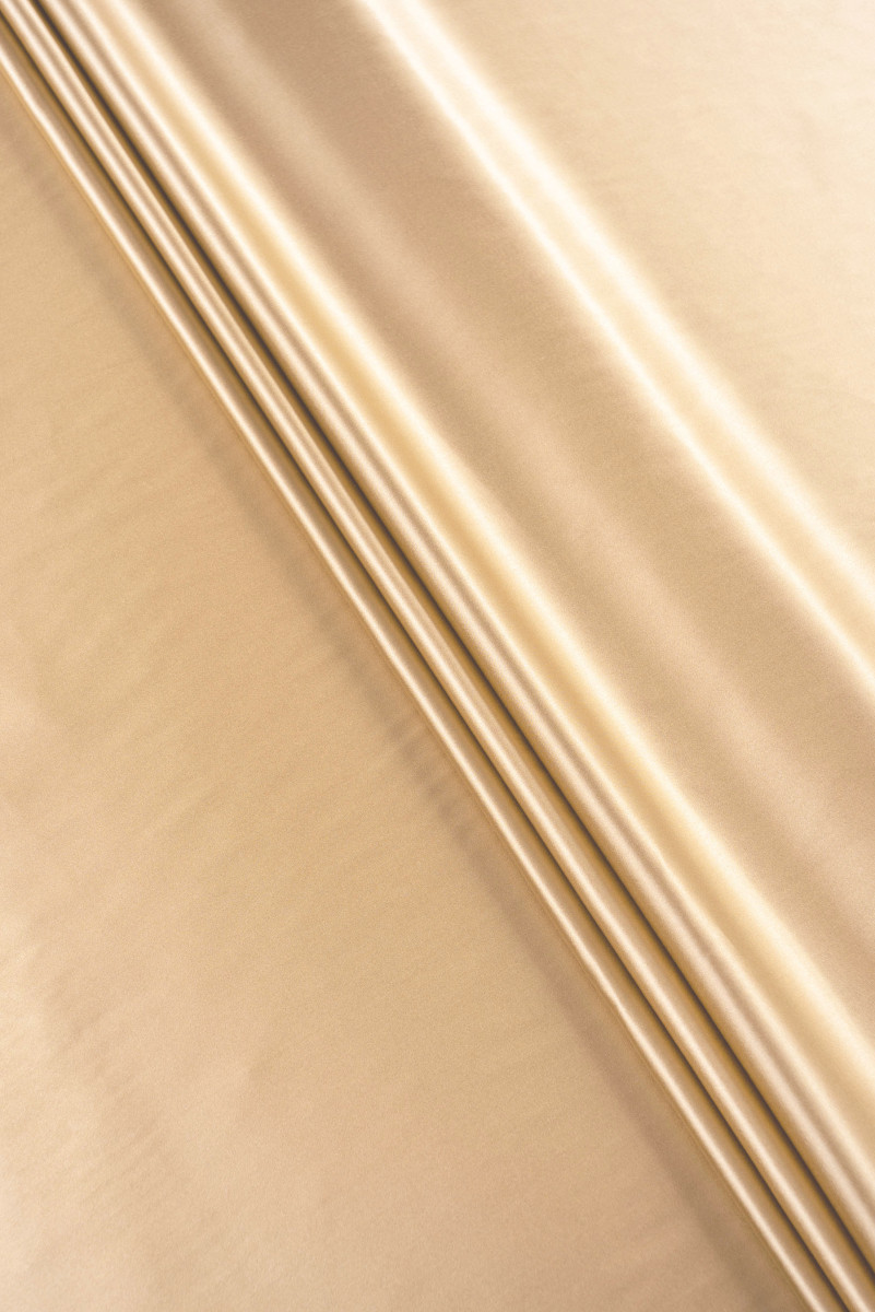 COUPON elástico de poliéster satinado beige claro 70 cm