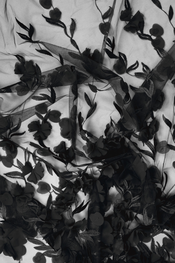 Tissu 3D soirée noir