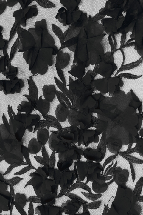 3D õhtukangas must