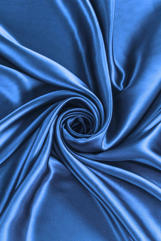 Seta di raso el. KUPON chiaro fiordaliso 70cm