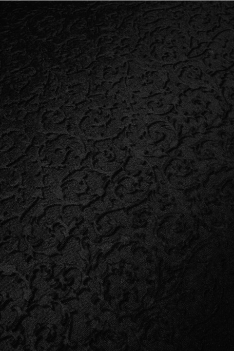 Embossed black velvet