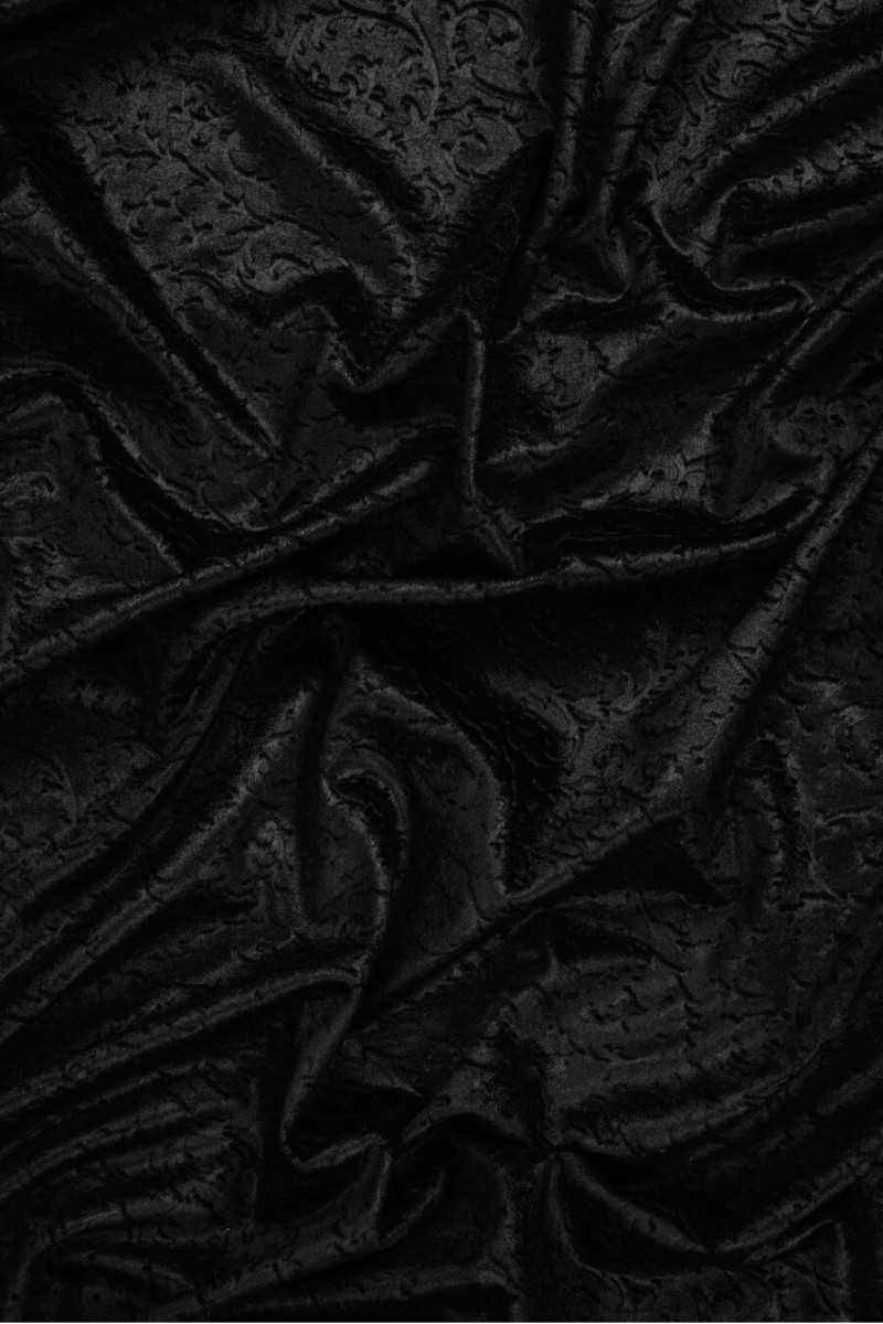 Terciopelo negro en relieve